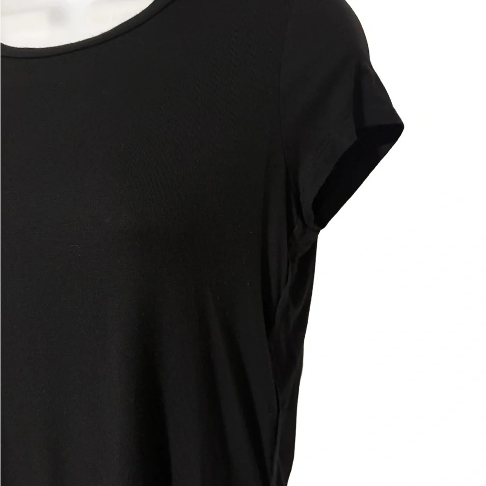 Old Navy Black Short Sleeve Oversized Hi-Lo Tee